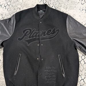 Paper Planes Black Varsity Jacket